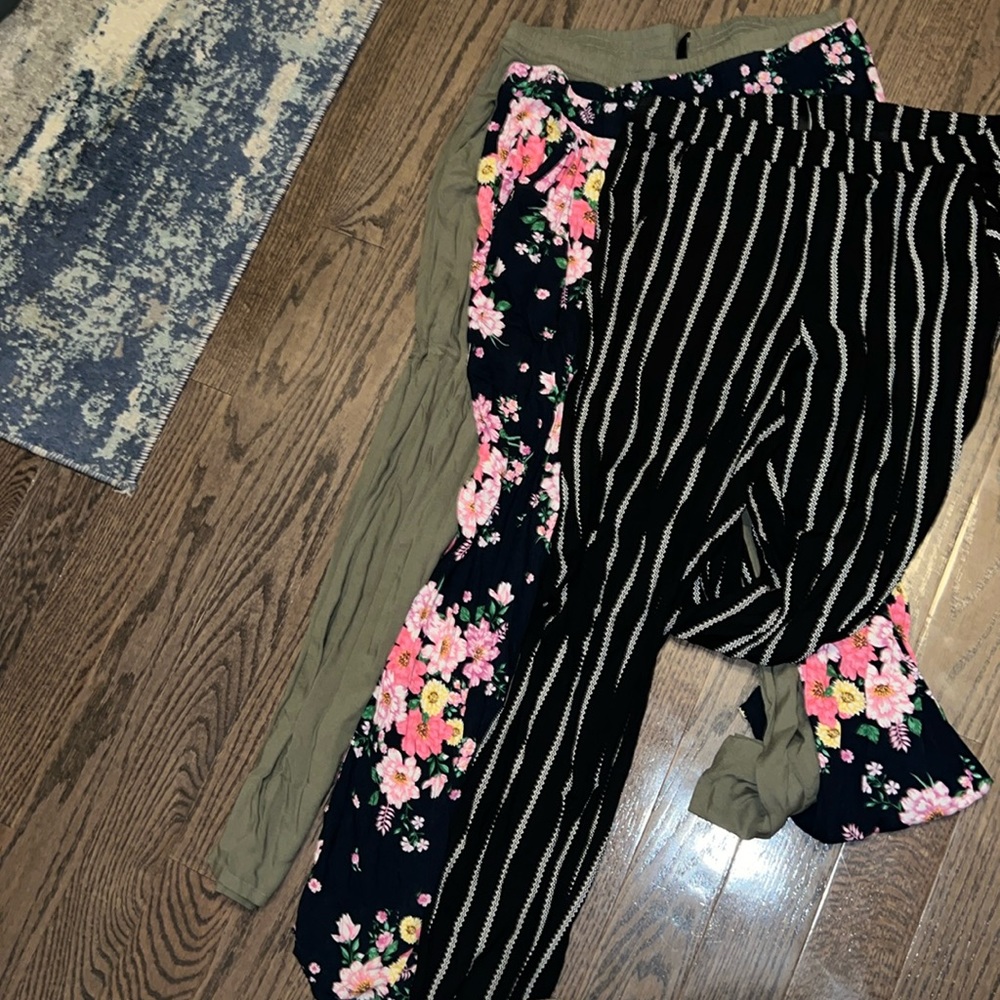 3 Pair H&M Elastic Waist Drawstring Pants Size 14 - image 2